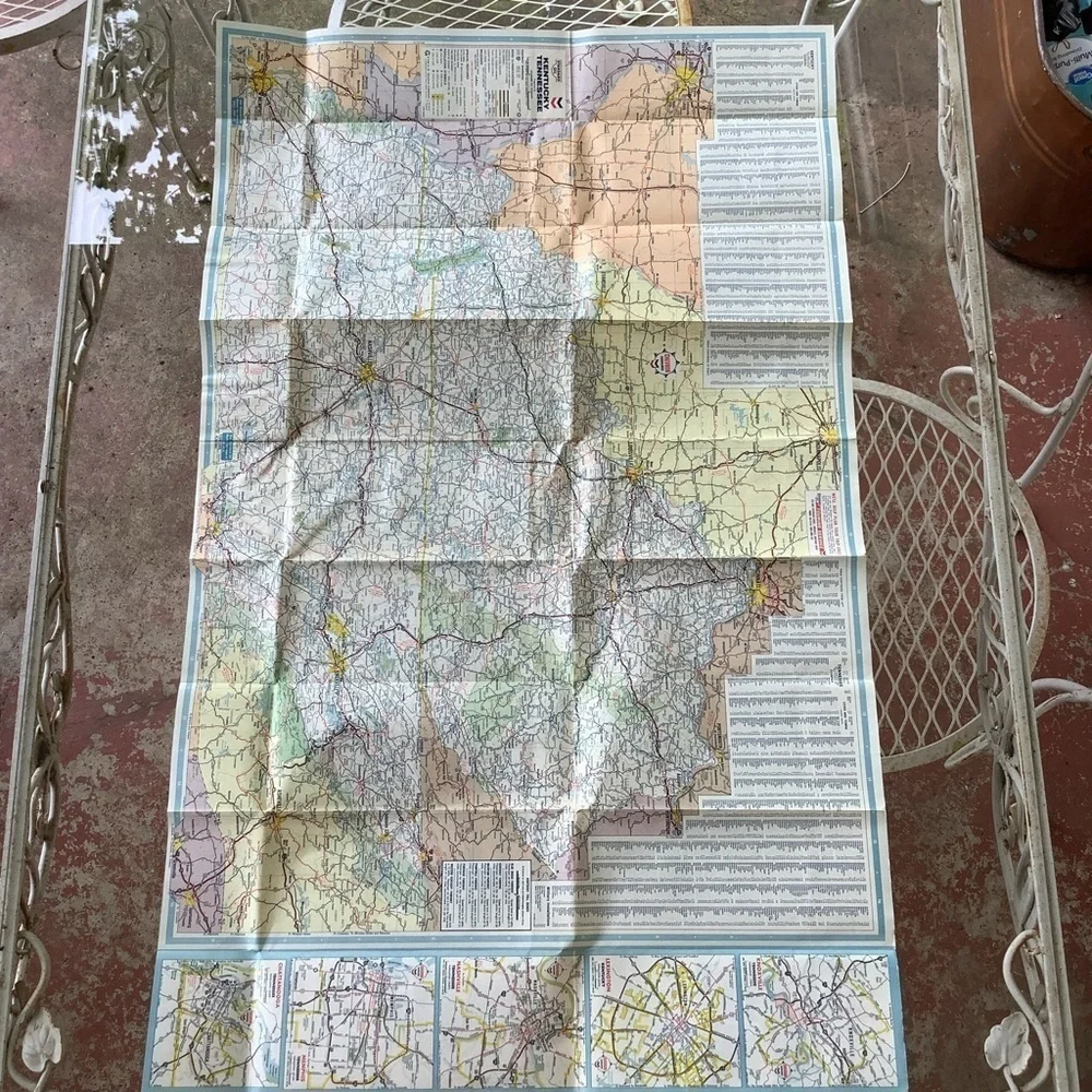 Vintage Kentucky Tennessee Standard Oil Road Map